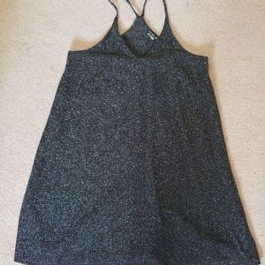 Venus black and silver lurex shift dress